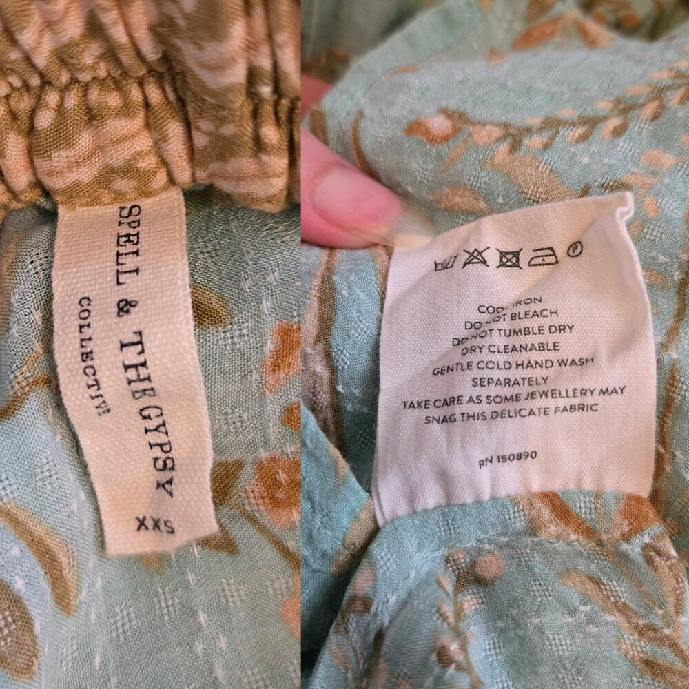 Spell and the Gypsy Maisie‎ Crop Top Turquoise XS-XXS - Picture 12 of 13